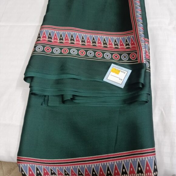 Temple Design Ajrak Semi Modal Silk