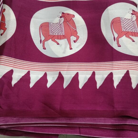 Pich Wia Horzontal Ajrak Semi Modal Silk