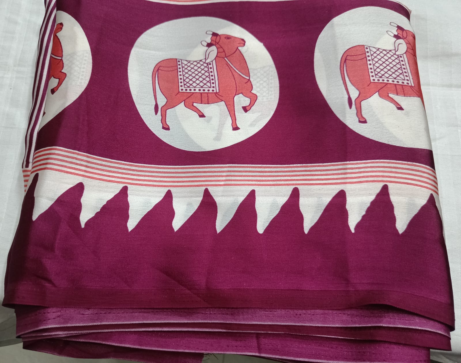 Pich Wia Horzontal Ajrak Semi Modal Silk